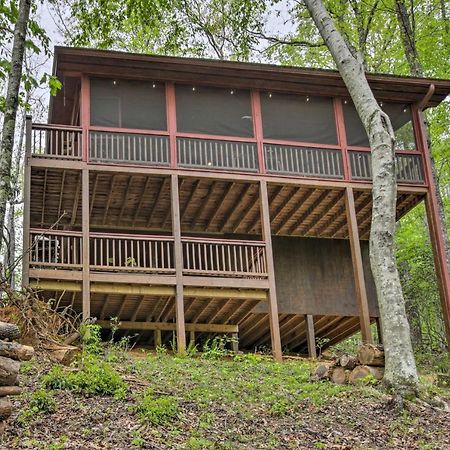 Peaceful Blue Ridge Cabin With Decks And Fire Pit Exterior photo